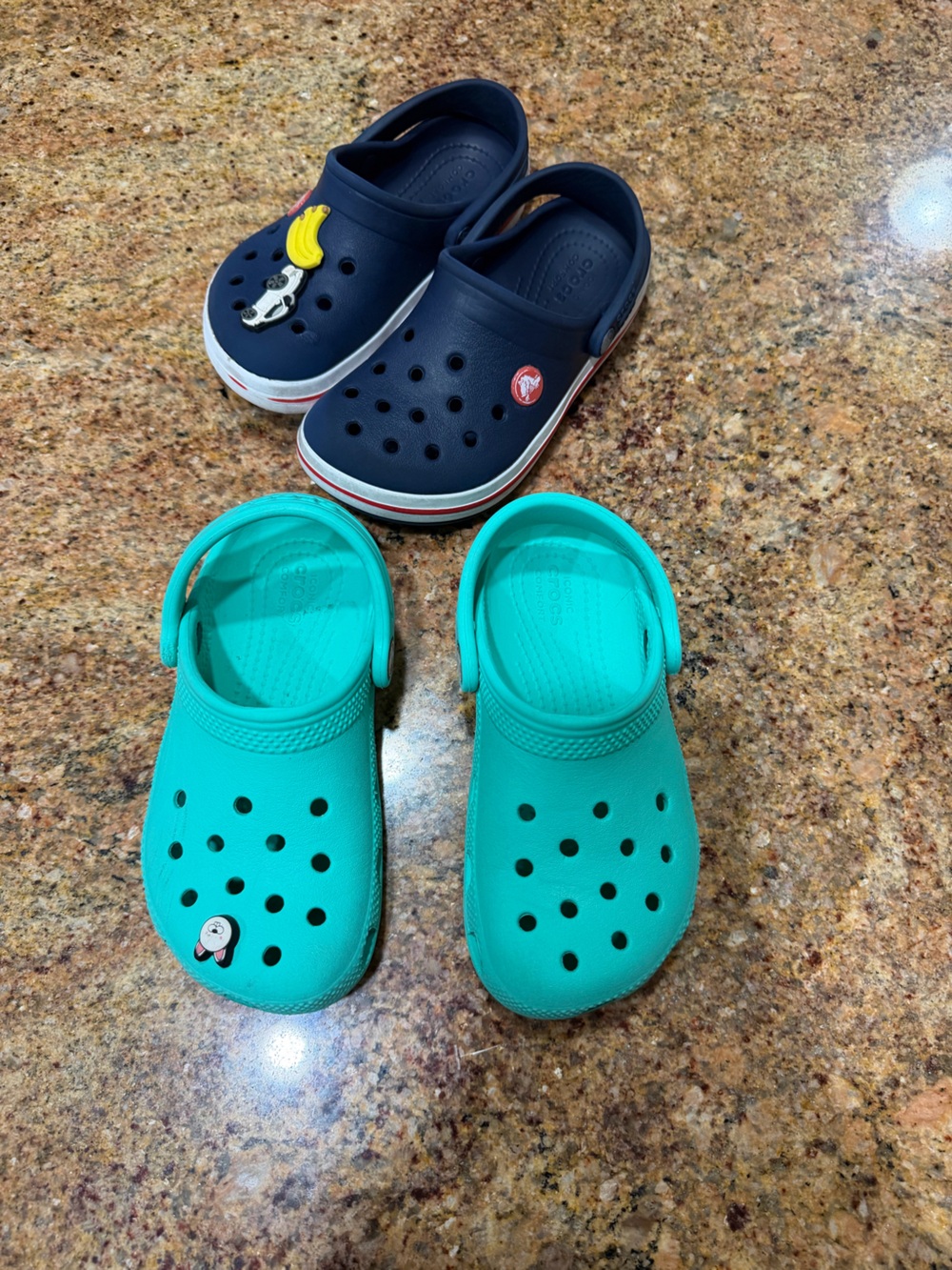 Bundle of 2 Kids Crocs Size C11 Classic & Crocband Clogs Play Toddler Shoes